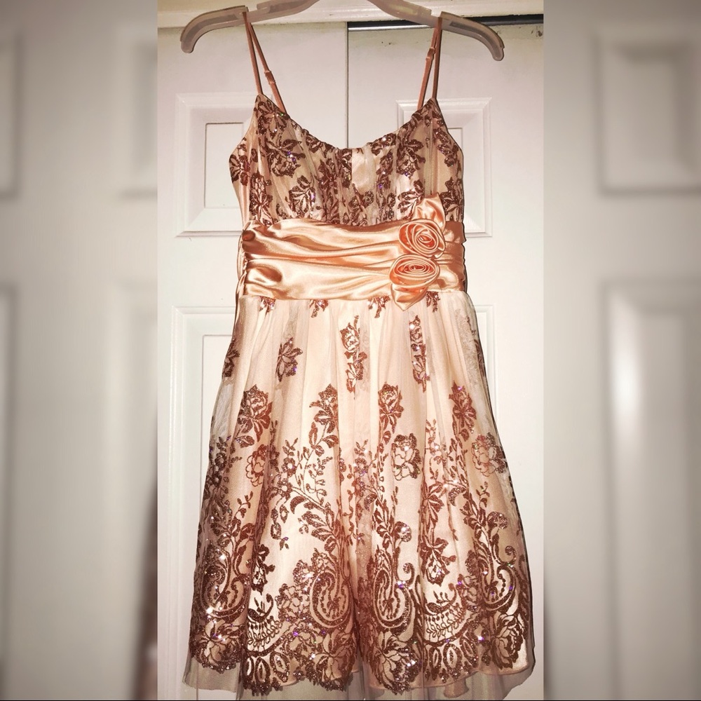 Deb Formal Peach Dress